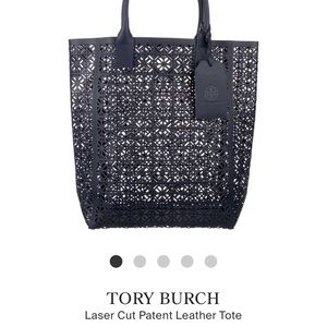 New Navy Blue Lace Tote